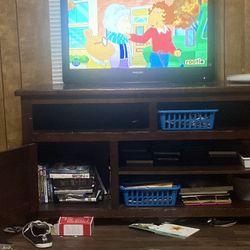 Solid Wood Entertainment Cabinet