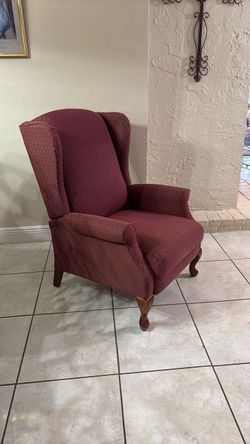 Burgundy Recliner Chair- Good Condition