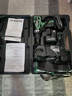 Cordless Drill And Flashlight Hitachi