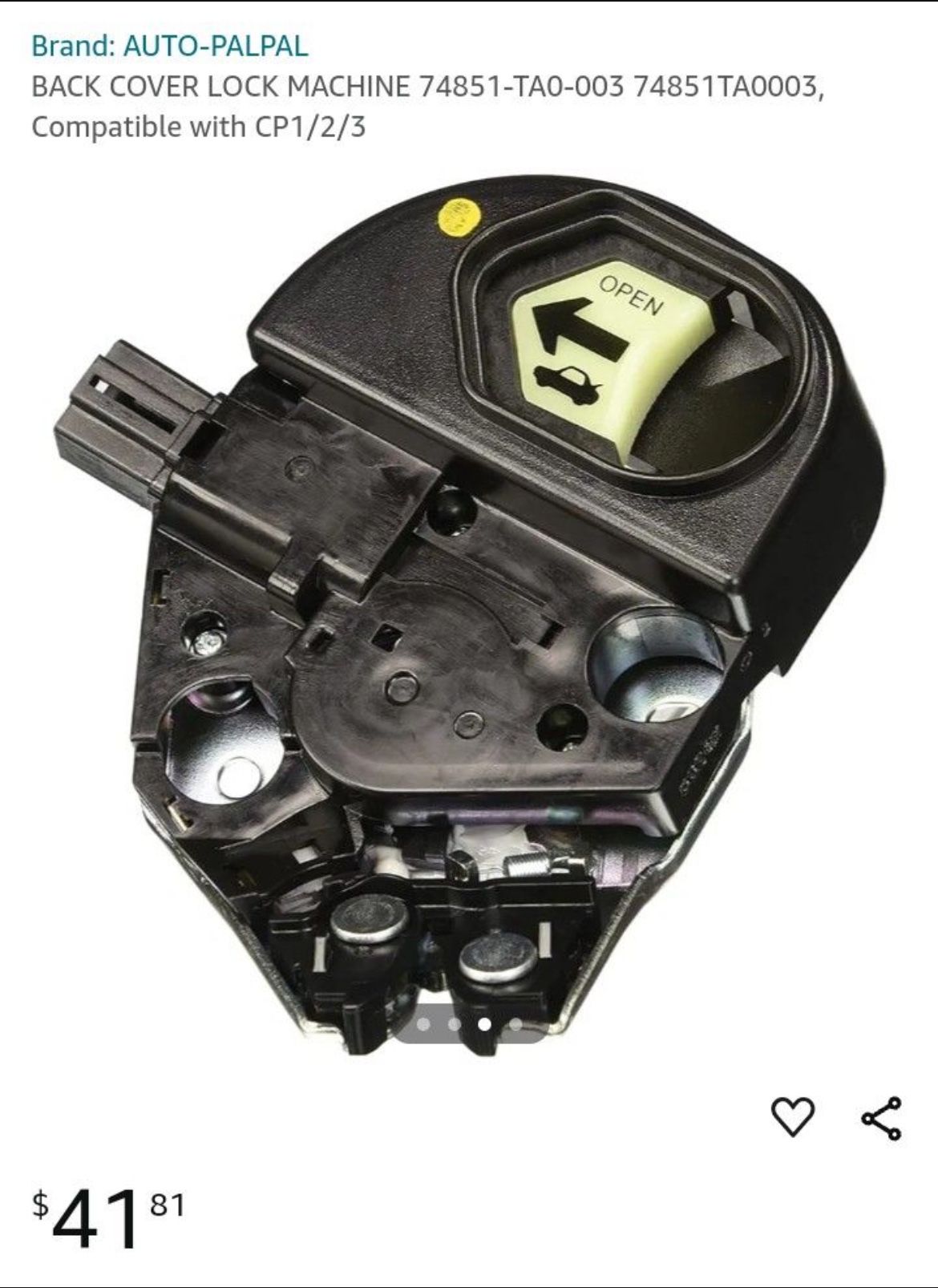 BACK COVER LOCK MACHINE 74851-TAO-003 74851TA0003, Compatible with CP1/2/3