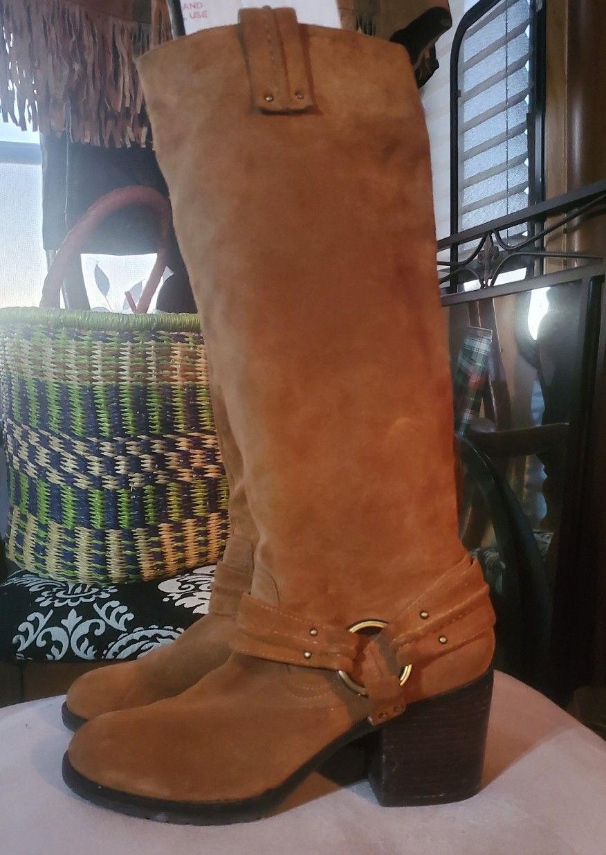 Womens Jessica Simpson Suede Boots Size 7.5