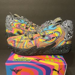 Puma Dexter’s Laboratory Melo x MB.03 Poison Pink-Fluro Orange Pes Size 4 Youth Or Women’s 6