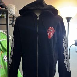 Rolling stones chrome heart hoodie 