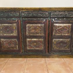 Hand Carved Buffet Cabinet