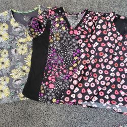 XL Print Scrub Tops