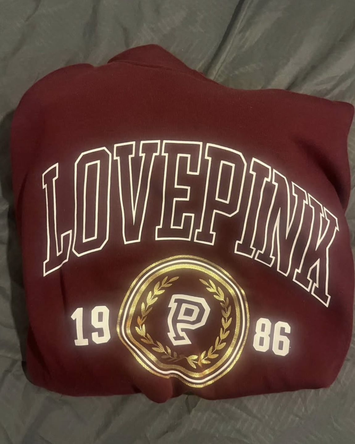 Maroon Love Pink Sweatshirt/Hoodie