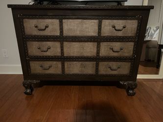 Designer Accent Cabinet / Media Console – Crocodile Texture