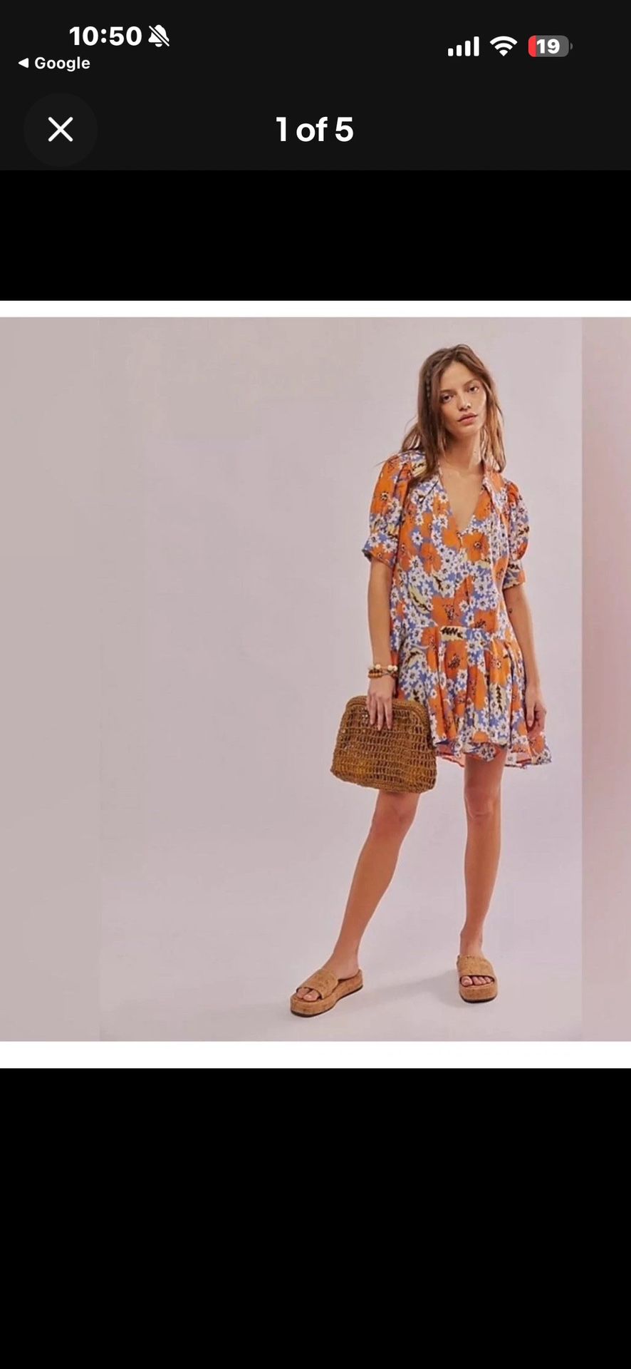 Free People Sugar Crush Babydoll Mini Dress in the Cobalt Combo colorwa