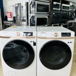Samsung 5.0 Cu.ft. Front Loading Washer And 7.5 Cu.ft. Dryer Set! S 