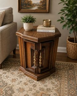 Vintage Octagon End Table