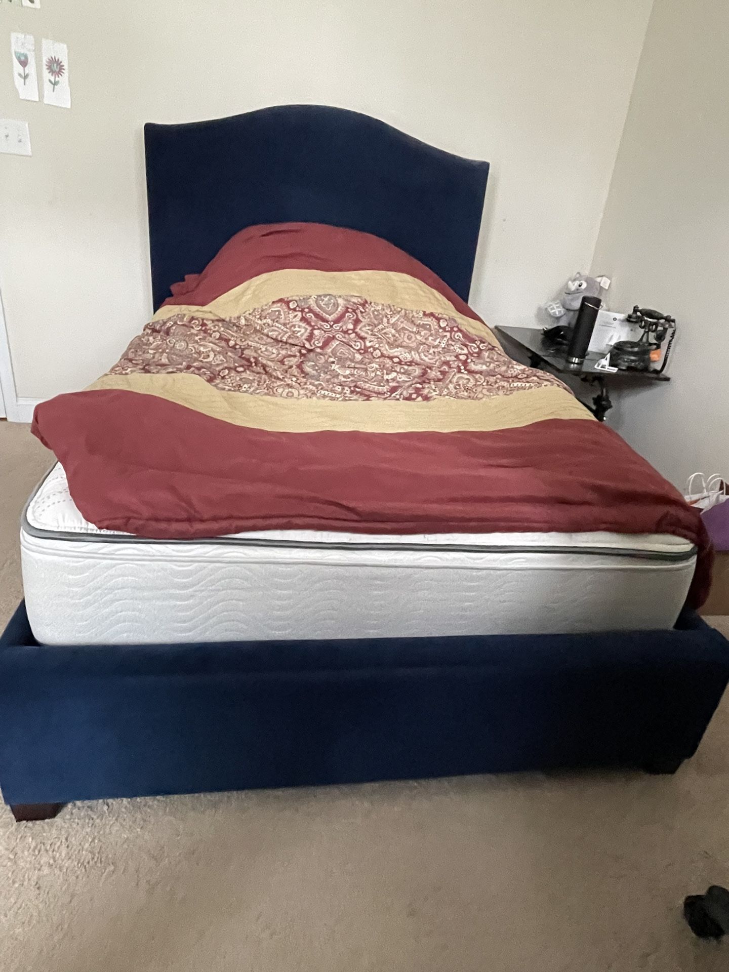 Pottery Barn Full Size Bed With Frame, Headboard And Footboard for Sale