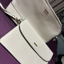 Lovevook Handbags for Women Shoulder Bags Tote Satchel Hobo 2pcs Purse Set White