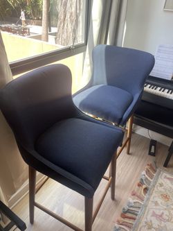 2 Navy Barstools $30/ea