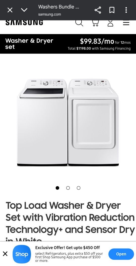 Samsung Washer Dryer Combo- $600