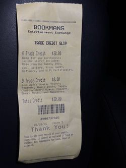 Bookmans $30 trade credit