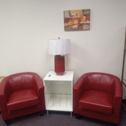 Red Or Gray  Barrel Accent Chairs 