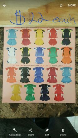 Soccer uniforms