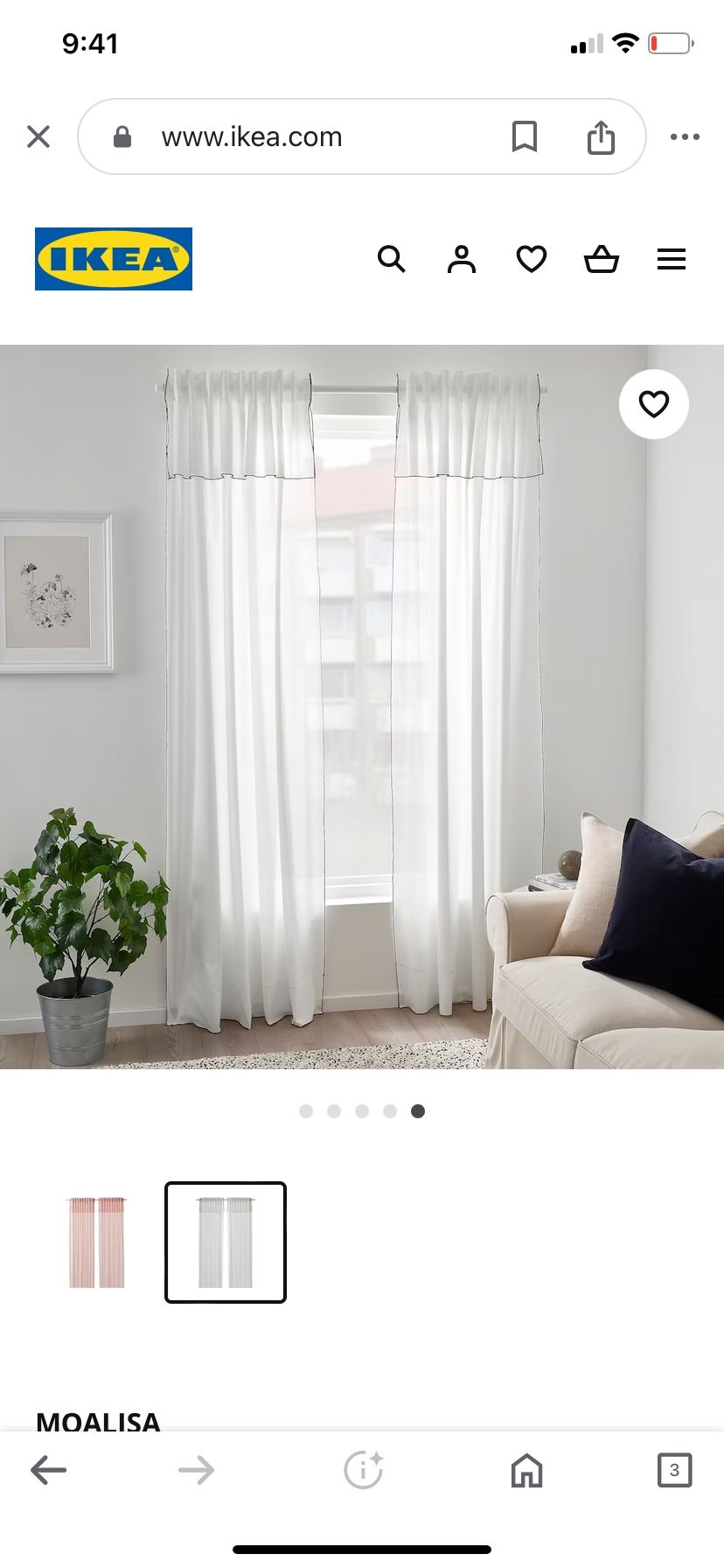 IKEA Moalisa Curtains