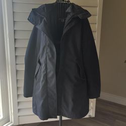 Women's Large Navy Blue 2 In 1 Parka Jacket