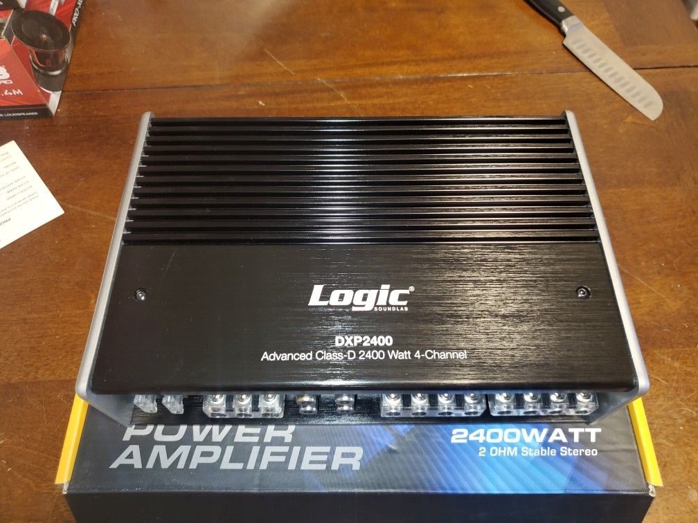 4 Channel Class D Micro Power Amplifier 2400W 2 ohm Audio Amp