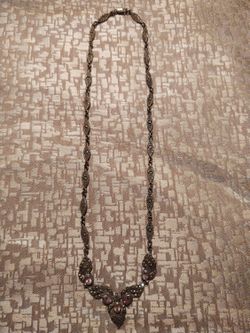 ***STERLING SILVER NECKLACE WITH STONES***