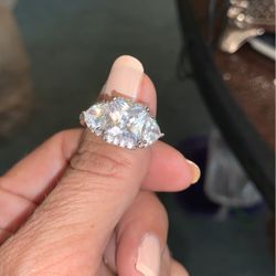 Zircon And Silver Ring 