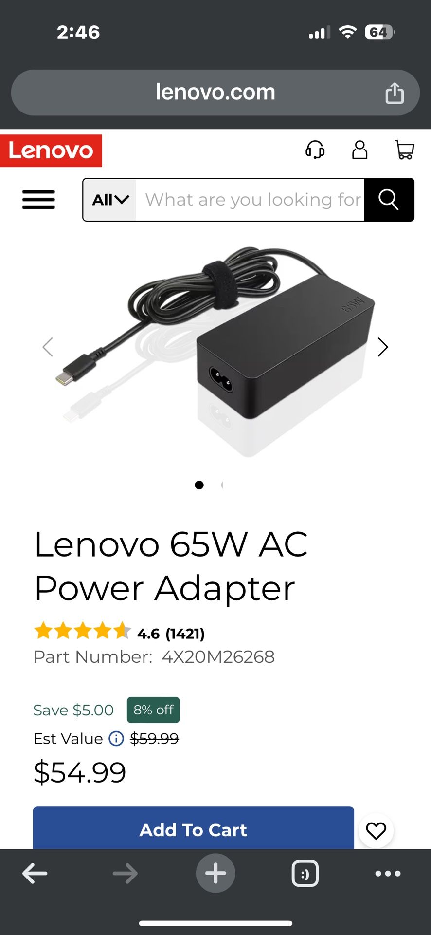 Lenovo Laptop Charger New 