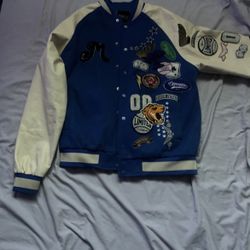 boohooMAN Patched  Varsity Jacket 