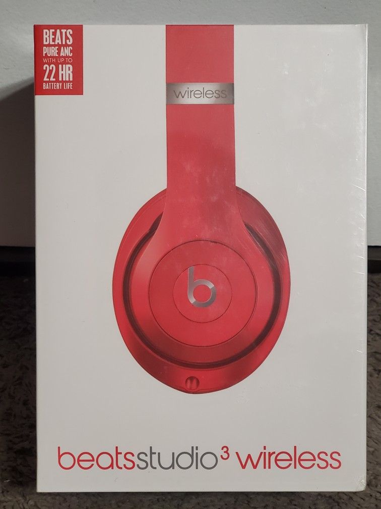 Red Beats Studio 3 Headphones