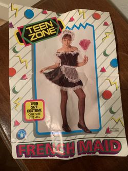 French maid costume Teen size- once size fits all