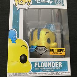 Funko Pop Disney Flounder Hot Topic Diamond Little Mermaid