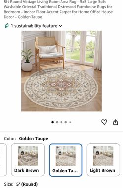 Round rug 5ft new $40