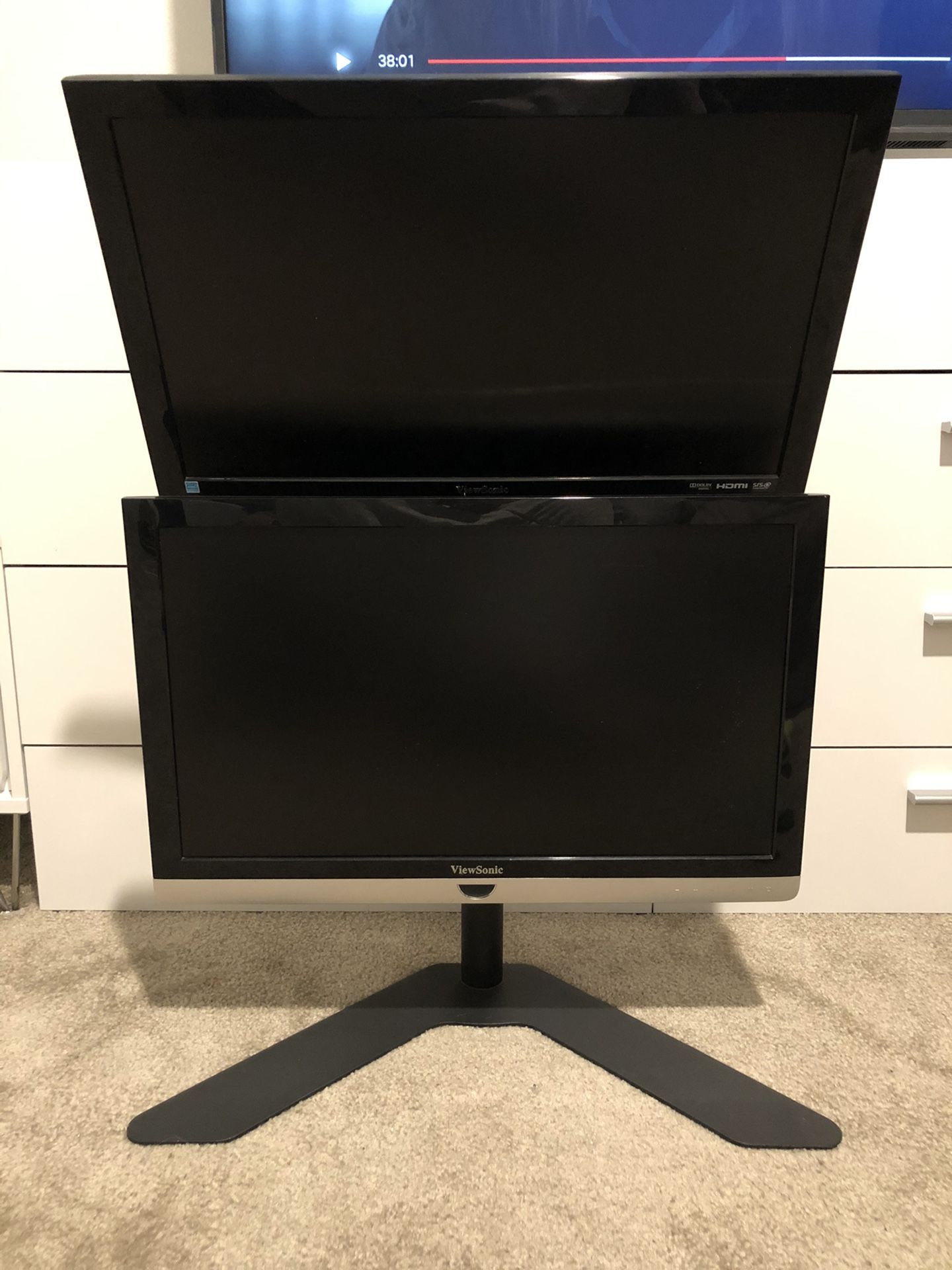 *IMIDUAL VIEWSONIC MONITORS + DESK STAND (1080p/60hz)