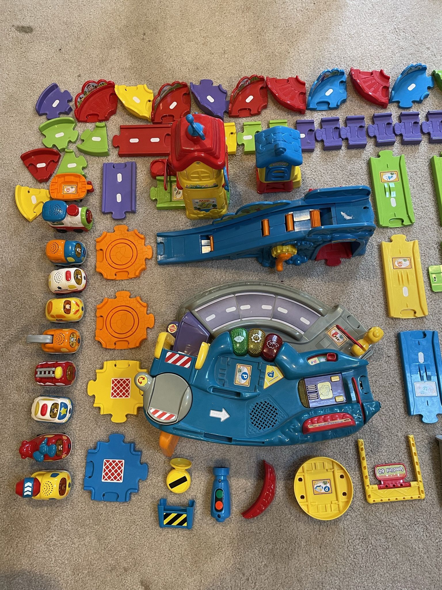 Toy Race Cars, Tracks and Gas Station (VTech)