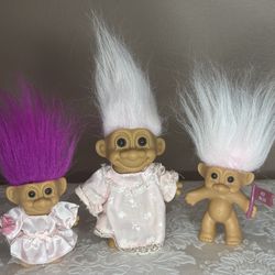 Three Vintage Russ Trolls🩷Read Full Description Below🩷