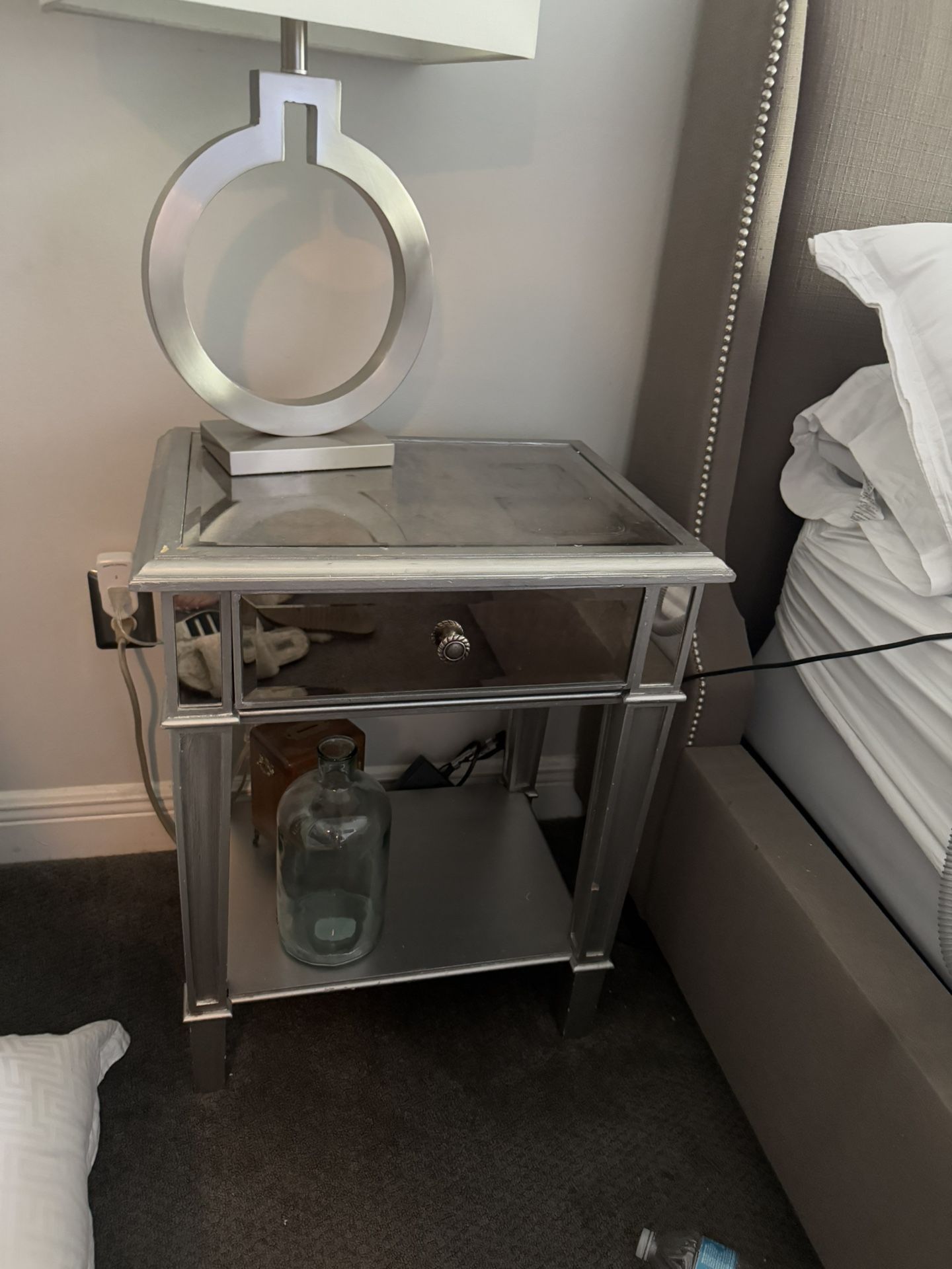 Mirrored Desk And Night Stand