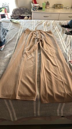 Tan Wide-Leg Pants from Fashion nova plus size