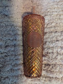 Starbucks 24oz Venti Rose Gold Jeweled 2021 Holiday Tumbler