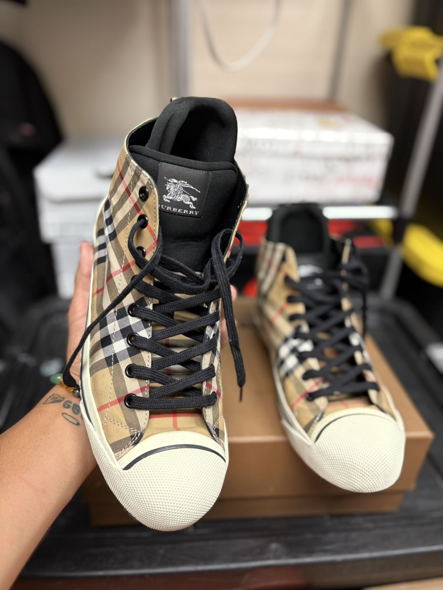 Burberry High Tops Converse Style