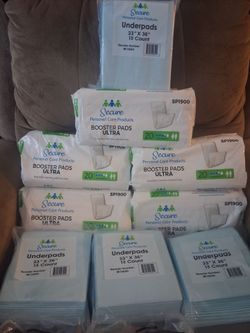 Incontinence Care Supply Bundle – 4x Underpads & 5x Booster Pads Ultra (9 Packs Total)