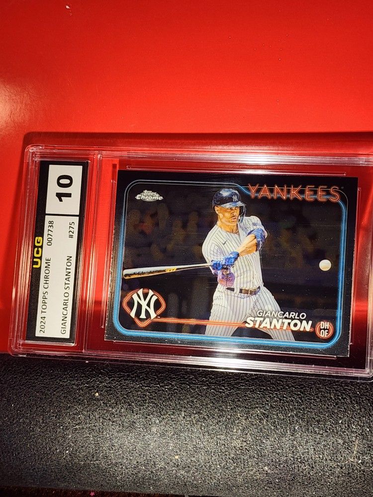 2024 Topps Chrome Logofractor Giancarlo Stanton Yankees Card #275 UCG GEM MINT 10