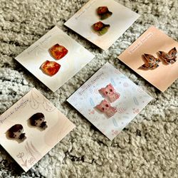 Cute Assorted Earrings | Chibi Earrings| Kimchi, dog, Cat Earrings