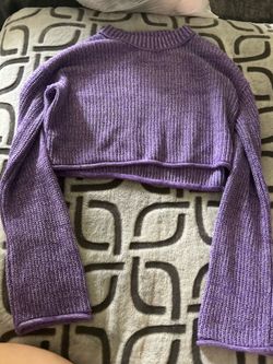 purple sweater