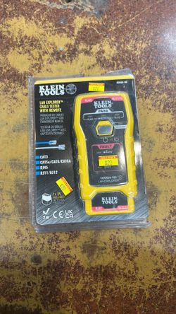 Klein tools lan explorer cable tester w/remote