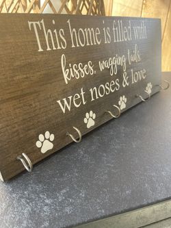 Custom Dog Leash Harness Holder With Hooks