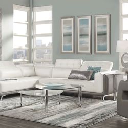 Rooms To Go Hudson Heights White 2 Pc Sectional