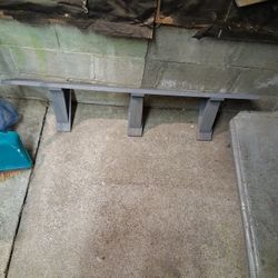 Wall Shelf 16 On Center 49-7/8 Long 7-1/4 Deep 11-1/2 Tall Home Made Grey Stain  