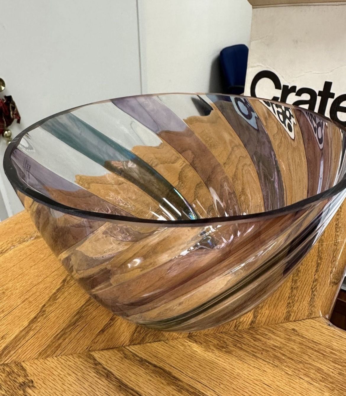Crate & Barrel Multicolor Glass Bowl
