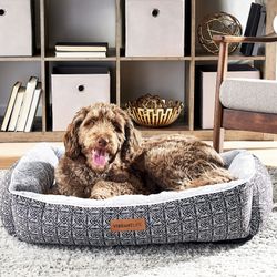 Vibrant Life Lounger Pet Bed, Large, Black Geo 36" x 27"