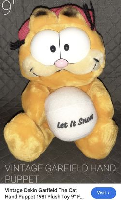 Garfield , Let It Snow Plush Hand Puppet 